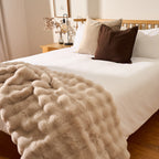 Chunky Bubble Faux Fur Blanket