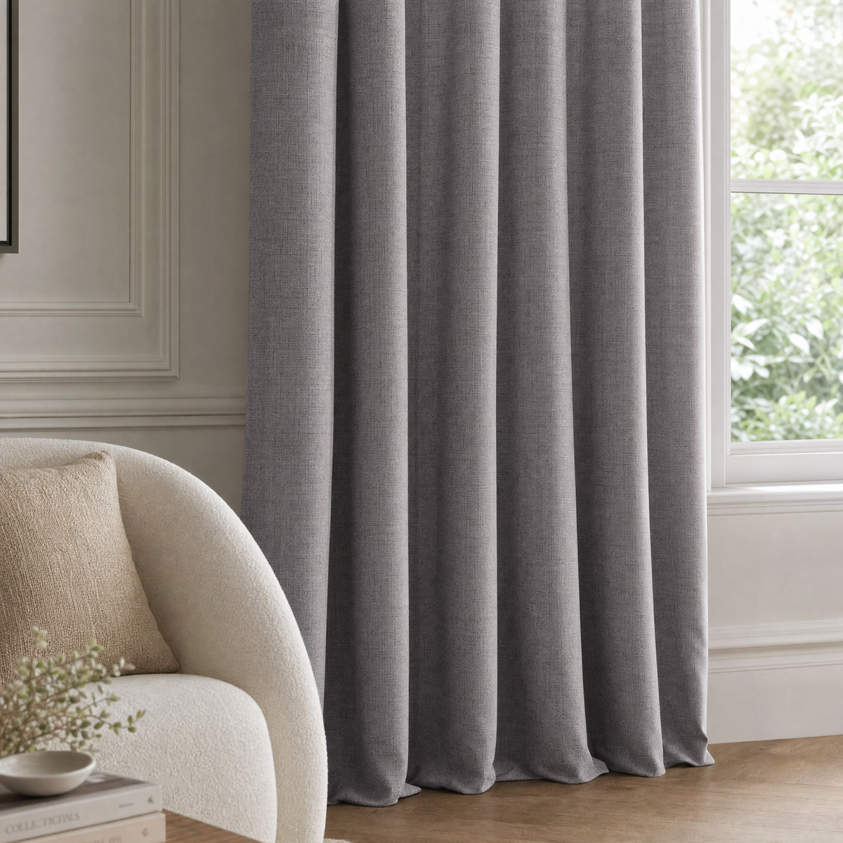 Sinclair 100% Block Out Eyelet Double Woven Curtain