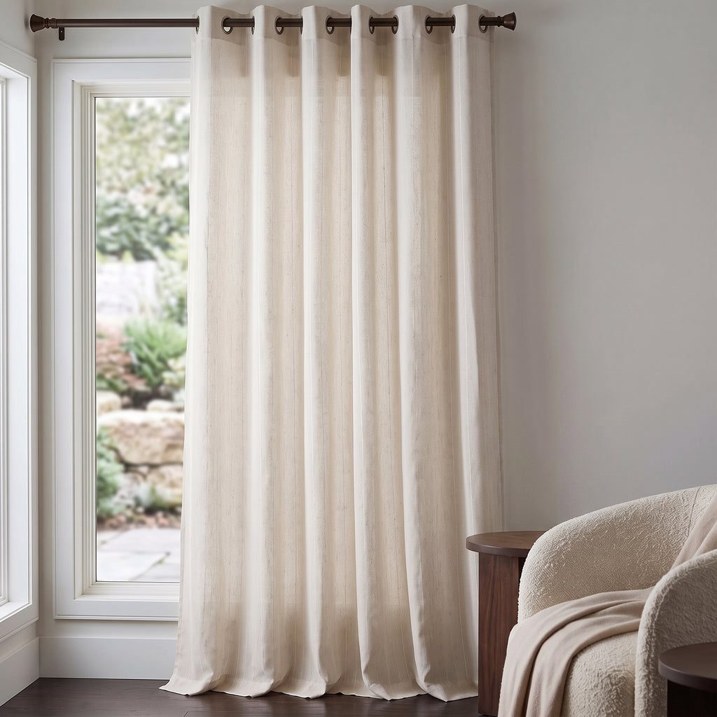 Skye Textured Weave Sheer Eyelet Curtain