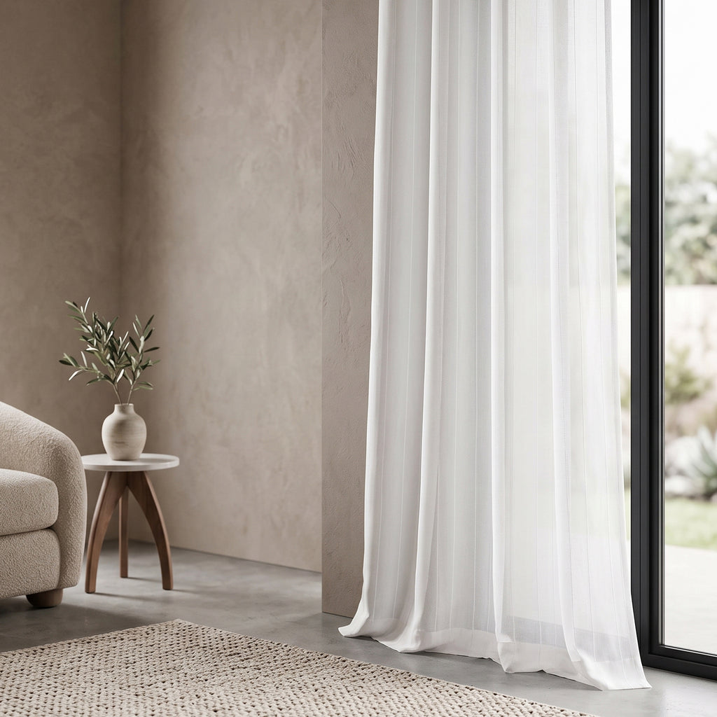 Skye Textured Weave Sheer Eyelet Curtain