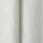 Close-up of the double-woven fabric texture on the Sinclair block out curtain in white