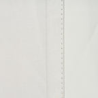 Close-up of the seam edge stitching on the Sinclair block out curtain in white