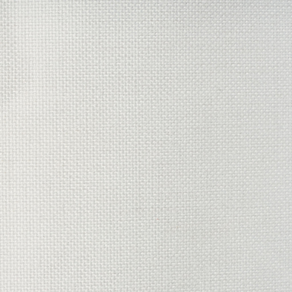 Extreme close-up of the woven fabric weave on the Sinclair block out curtain in white